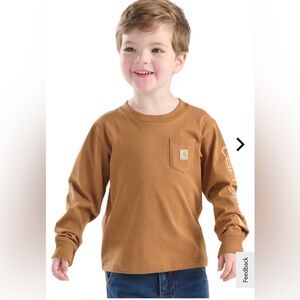 Carhartt Kids Long Sleeve Tool Pocket T-shirt - Carhartt Brown size 2T